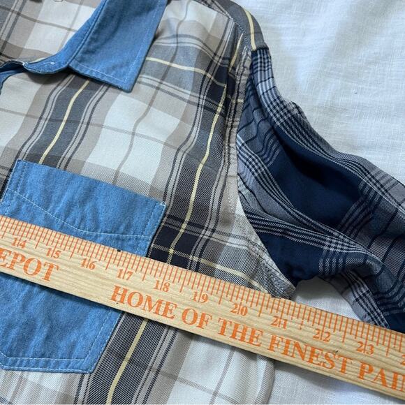 Thread & Supply Plaid Mix Button Down Shirt M - Picture 7 of 7
